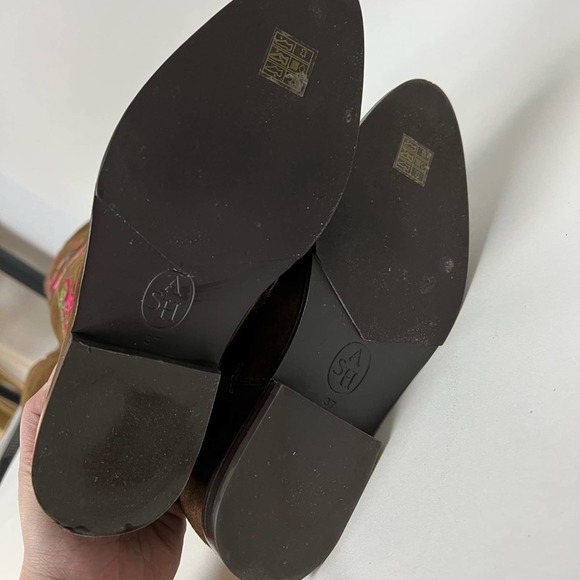 Ash Jess Over The Knee Boots Tall Embroidered Brown Suede Zip Size 37 $498 - Picture 9 of 11